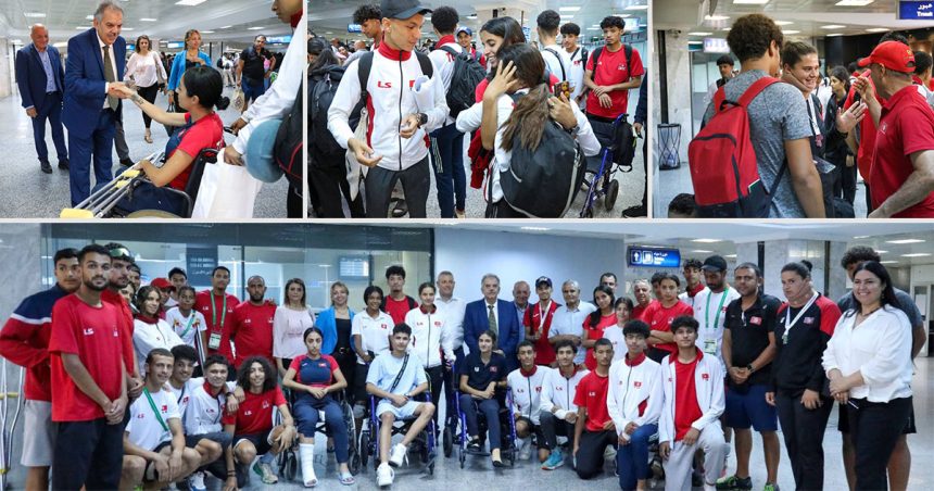 عودة المنتخب الوطني لألعاب القوى إلى تونس و متابعة رسمية بعد الحادث المروري بنيجيريا