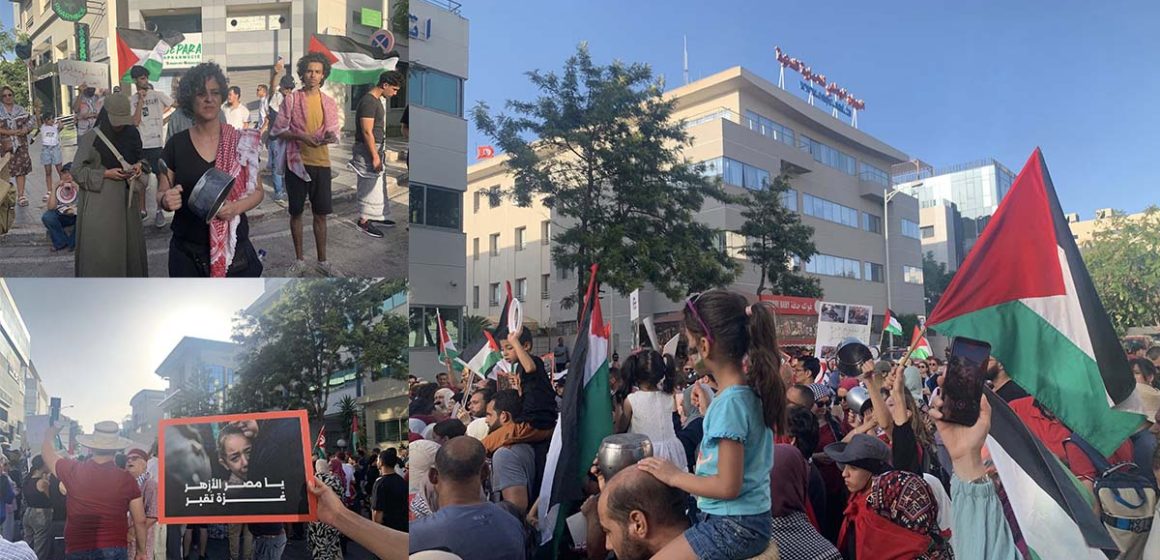 قبل الاعتصام، تونسيون في مسيرة بين سفارتي مصر و الولايات المتحدة الأمريكية بالبحيرة (فيديو)
