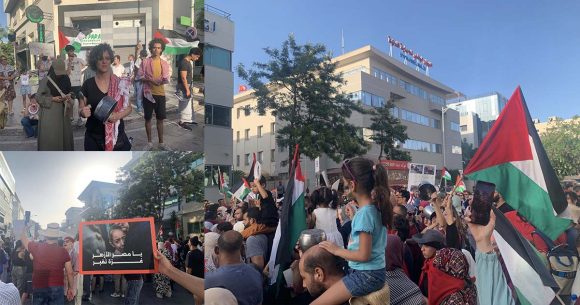 قبل الاعتصام، تونسيون في مسيرة بين سفارتي مصر و الولايات المتحدة الأمريكية بالبحيرة (فيديو)