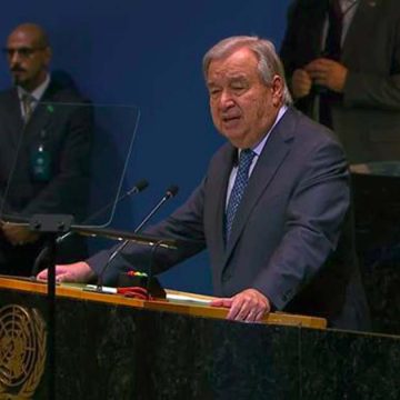 غوتيريش: “قيام دولة فلسطينية حق و ليس مكافأة”