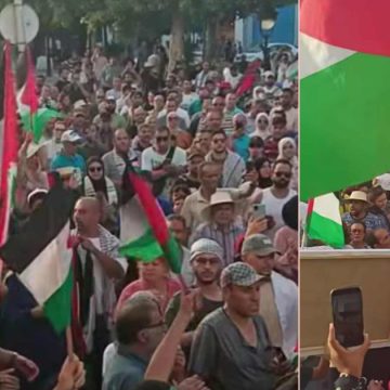 رفضا لتجويع غزة و من أجل اسقاط التطبيع، التونسيون يحتجون