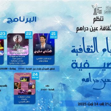 جندوبة: برنامج الأيام الثقافية الصيفية بعين دراهم من 21 إلى 24 اوت