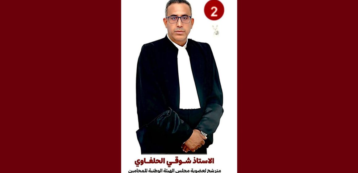 الأستاذ شوقي الحلفاوي يعلن عن ترشحه لعضوية مجلس هيئة المحامين