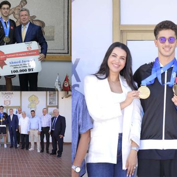 اللجنة الوطنية الأولمبية تقوم بالواجب و تستقبل البطل أحمد الجوادي