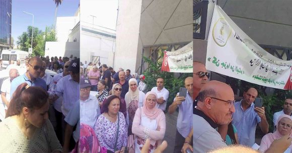 صورة اليوم: وقفة احتجاجية لأسلاك التربية بمندوبية سوسة