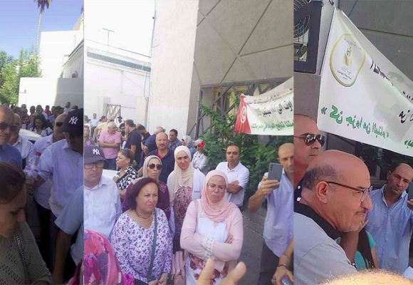 صورة اليوم: وقفة احتجاجية لأسلاك التربية بمندوبية سوسة