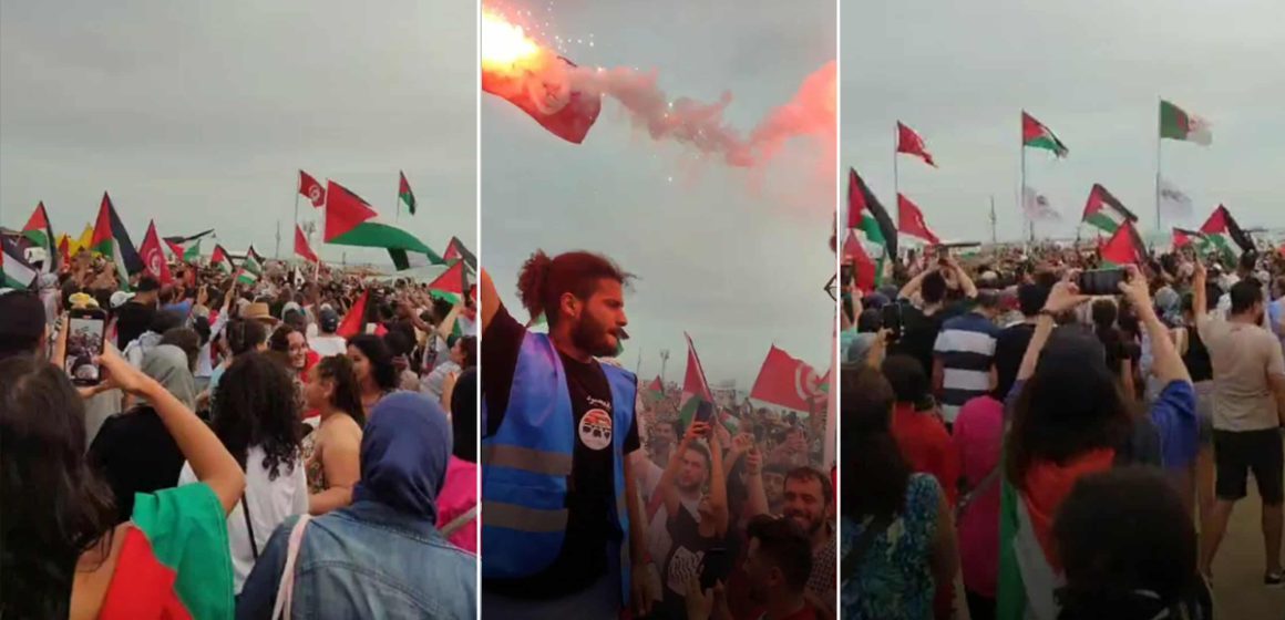 فيديو لتنسيقية العمل المشترك من أجل فلسطين حول استقبال أسطول الصمود العالمي
