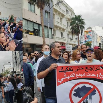 أحداث قابس: مسيرة سلمية بتونس تدعو لتفكيك وحدات المجمع الكيميائي و لسراح الموقوفين (فيديو-صور)