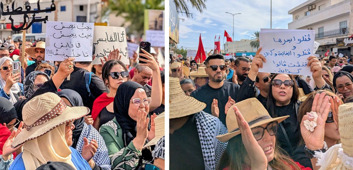 بالصور/ أصوات نساء تشارك بقوة في مسيرة تفكيك وحدات المجمع الكيميائي