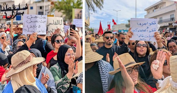 بالصور/ أصوات نساء تشارك بقوة في مسيرة تفكيك وحدات المجمع الكيميائي