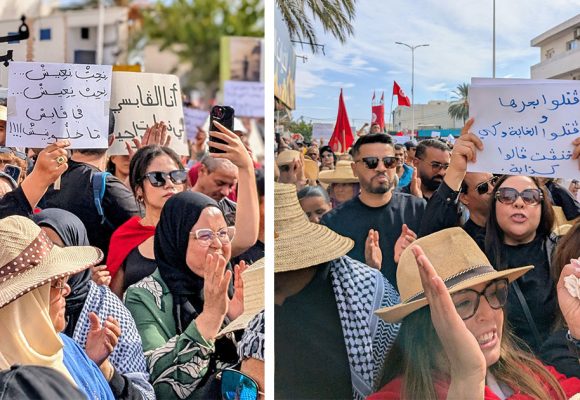 بالصور/ أصوات نساء تشارك بقوة في مسيرة تفكيك وحدات المجمع الكيميائي