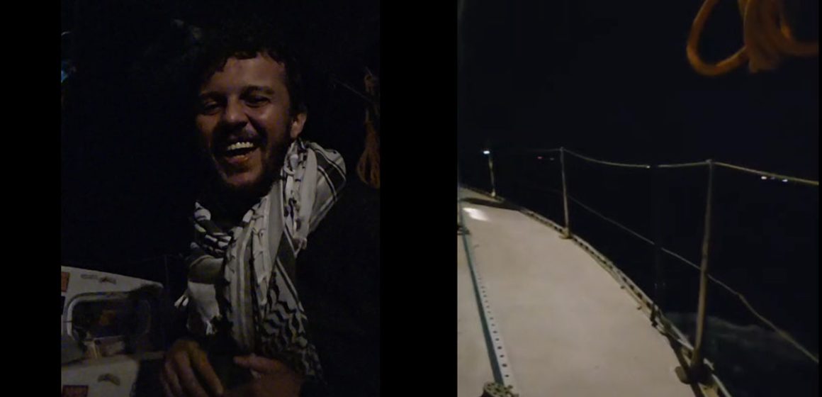 لؤي الشارني في لايف من أسطول الصمود لكسر الحصار عن غزة