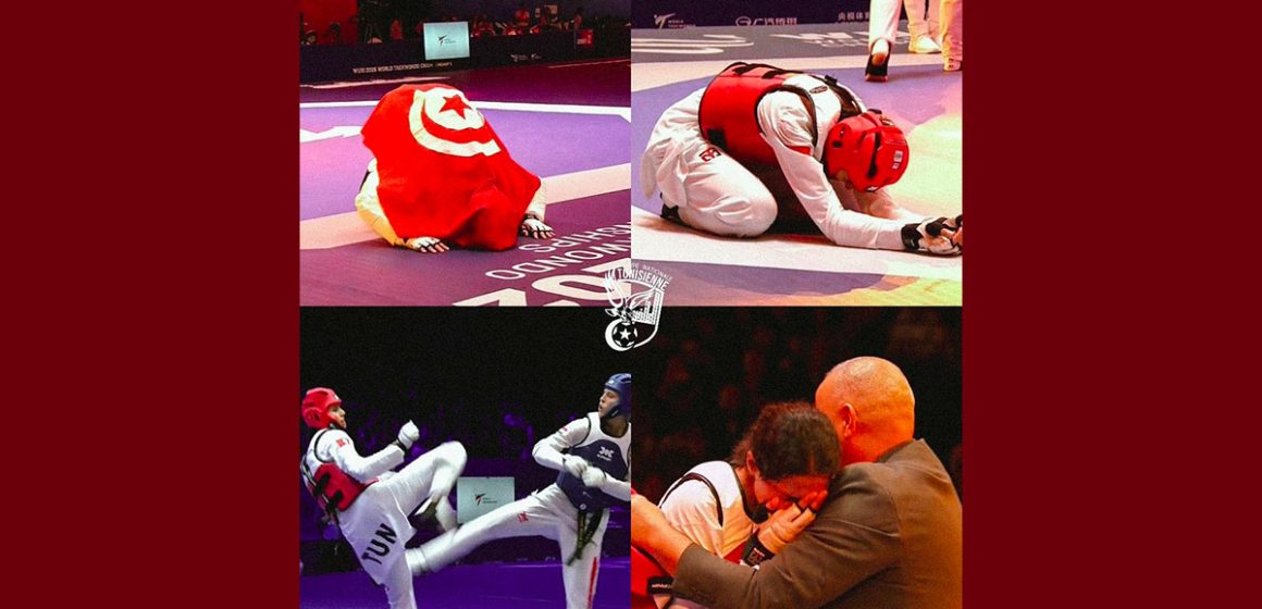 بطولة العالم للتايكوندو الصين، بعد تتويج خليل الجندوبي، وفاء المسغوني تفوز بذهبية بطولة العالم للتايكوندو