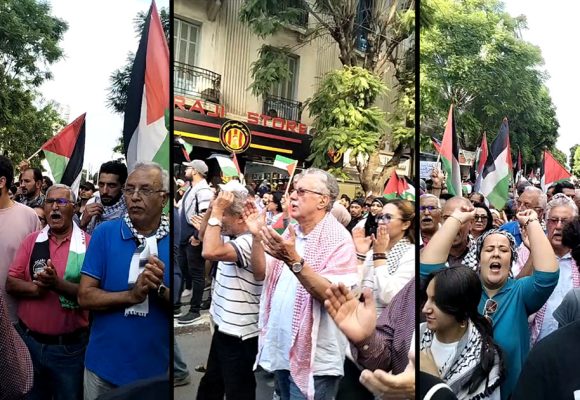 مسيرة وطنية تضامنا مع غزة: حمة الهمامي عن حزب العمال في الصفوف الأولى (فيديو)
