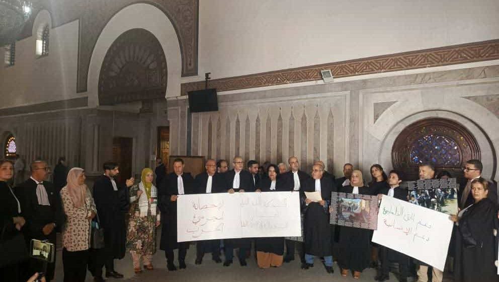 000 بالصور: ضد الإبادة في فلسطين، المحامون التونسيون ينفذون وقفة تضامنية