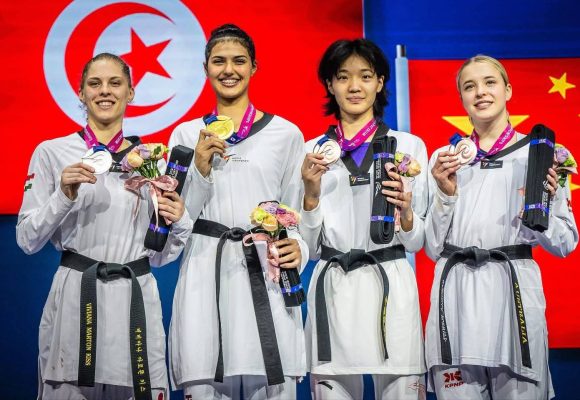 بطولة العالم للتايكوندو: سفارة الصين بتونس تهنىء وفاء المسغوني و تشين شيمين الفائزين