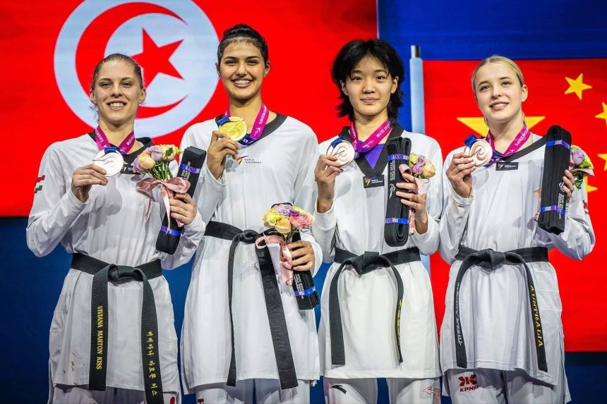 بطولة العالم للتايكوندو: سفارة الصين بتونس تهنىء وفاء المسغوني و تشين شيمين