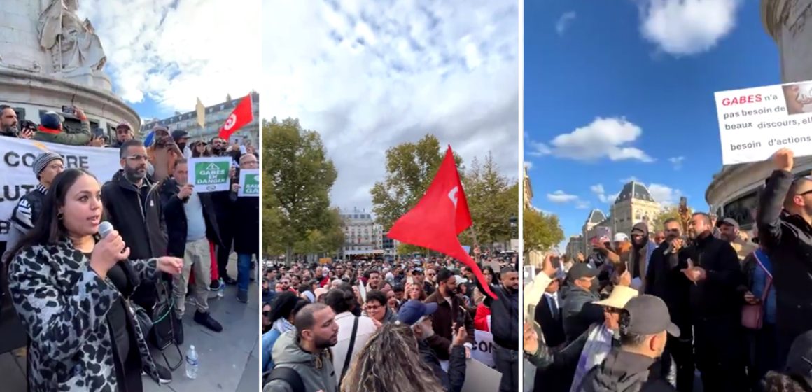 solidarité Gabes PAris تلوث بيئي بقابس: وقفة تضامنية بباريس (فيديو)