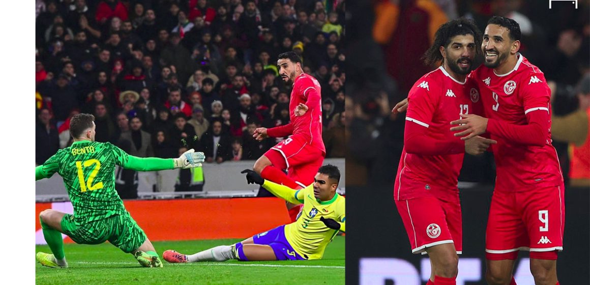 البرازيل فرنسا: المنتخب التونسي يتعادل مع نظيره البرازيلي بنتيجة هدف لهدف