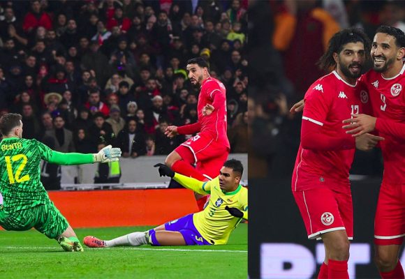 فرنسا: المنتخب التونسي يتعادل مع نظيره البرازيلي بنتيجة هدف لهدف