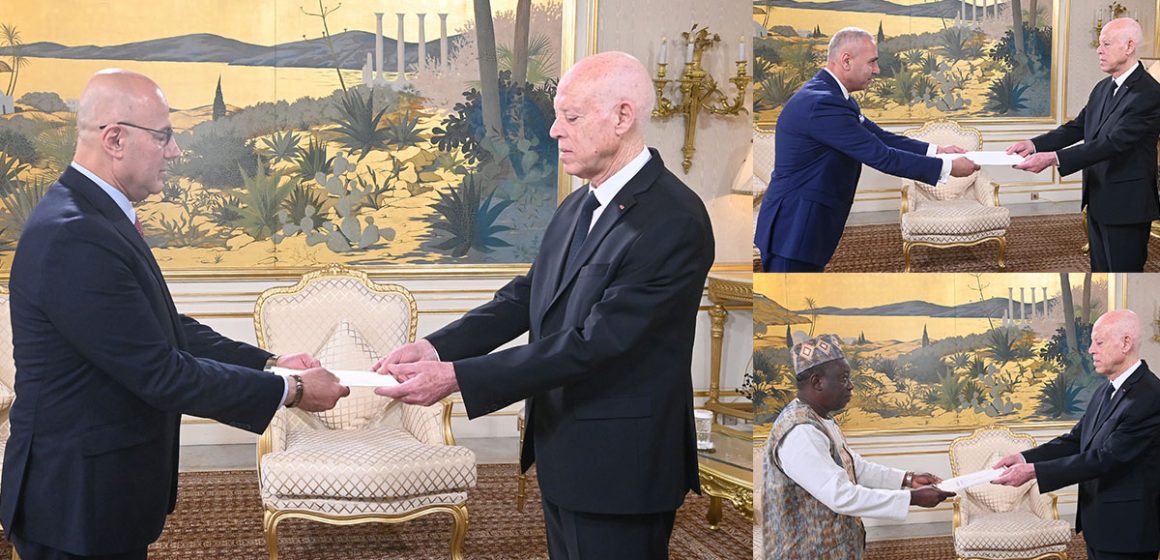 الرئيس يتسلم أوراق اعتماد 3 سفراء أجانب جدد بتونس من بينهم سفير الولايات المتحدة الأمريكية (فيديو)