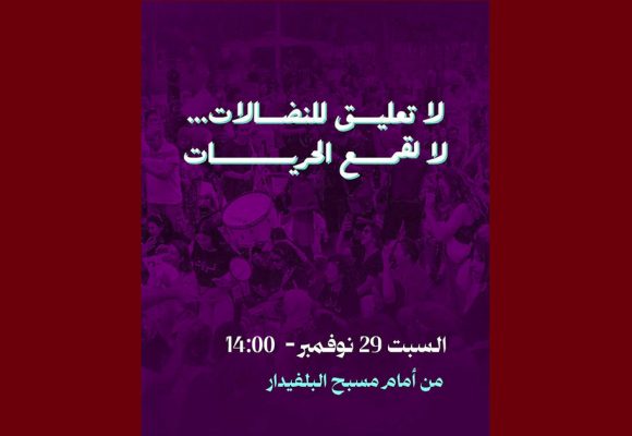من أمام مسبح البلفيدار: مسيرة 29 نوفمبر تحت شعار لا تعليق للنضالات… لا لقمع الحريات