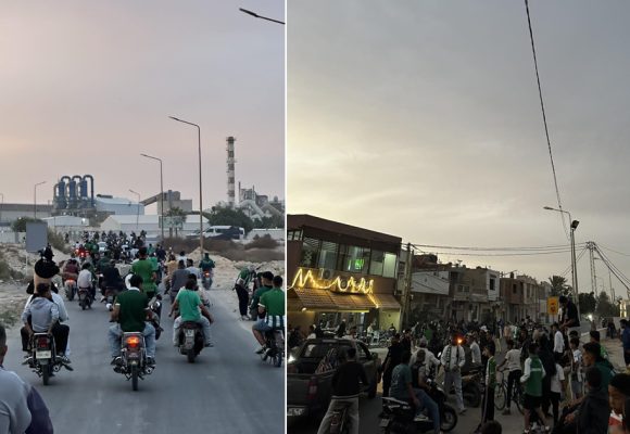 أنصار الملعب القابسي يتحولون الى المجمع الكيميائي للاحتجاج