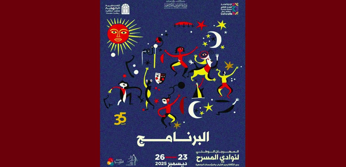 مهرجان نوادي المسرح بدور الثقافة و الشباب و المؤسسات الجامعية من 23 الى 26 ديسمبر 2025