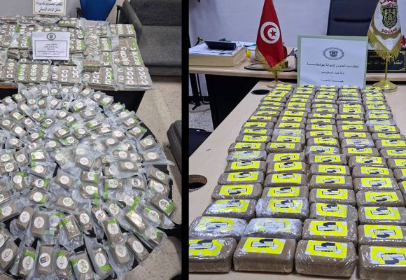 تونس: الديوانة تحجز كميات هامة من المواد المخدرة بالمعابر الحدودية البرية و البحرية و الجوية