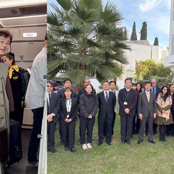 سفير اليابان قبل مغادرته تونس على اثر انتهاء مهمته، سفير اليابان يتوجه برسالة