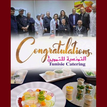التونيسار فخورة بالتونسية للتموين بعد تحصلها على شهادتي الاعتماد في نظام ادارة السلامة الغذائية