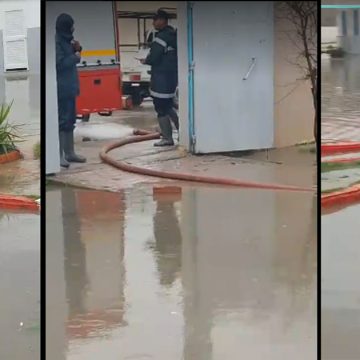 قرمبالية: مدرسة نوال تغرق و الحماية تتدخل لشفط المياه (فيديو)