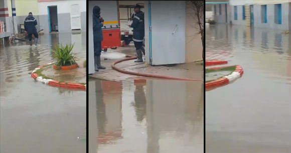 قرمبالية: مدرسة نوال تغرق و الحماية تتدخل لشفط المياه (فيديو)