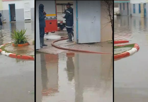 قرمبالية: مدرسة نوال تغرق و الحماية تتدخل لشفط المياه (فيديو)