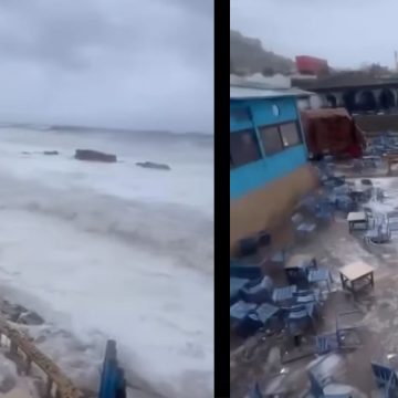 نابل/ الأمطار تغمر مقهى سيدي البحري بقليبية (فيديو)