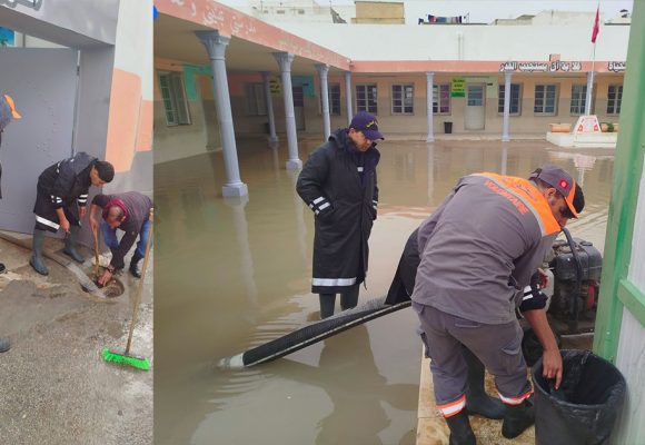 ارتفاع منسوب المياه بالطرقات: ايقاف الدروس يوم غد الاربعاء في 15 ولاية