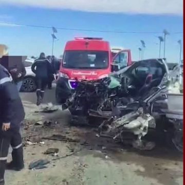 سيدي بوزيد: اصطدام مباشر بين شاحنتين يخلف قتيلا و 5 جرحى