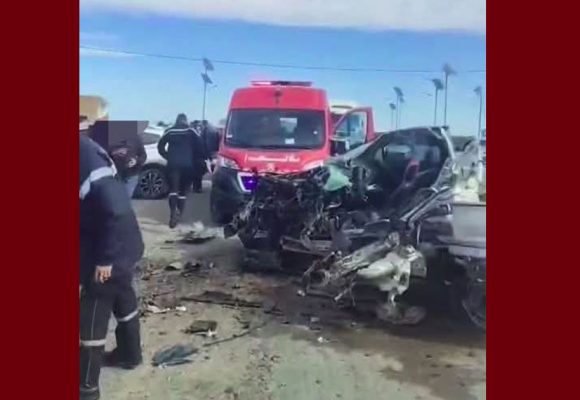 سيدي بوزيد: اصطدام مباشر بين شاحنتين يخلف قتيلا و 5 جرحى