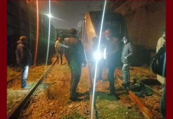 المنستير: حادث خروج قطار عن السكة، الوالي يتنقل على عين المكان