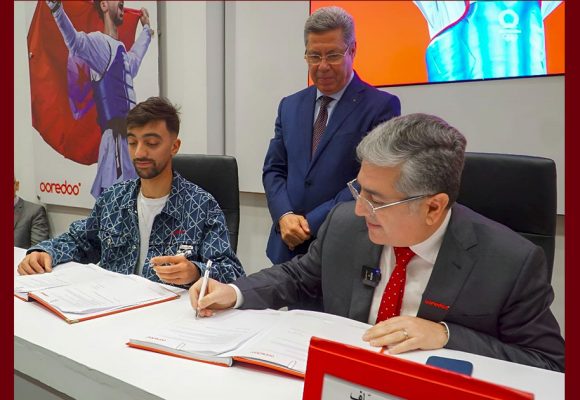 اللجنة الاولمبية تواكب حفل توقيع عقد شراكة بين أوريدو و البطل خليل الجندوبي