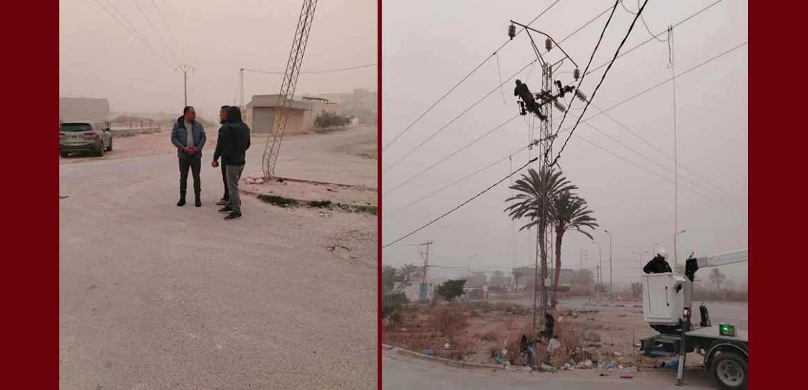 قابس: المسؤولون يتابعون آثار الرياح العاتية بالجهة