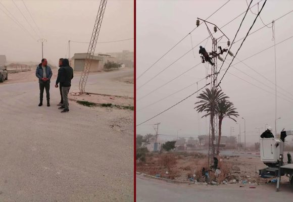 قابس: المسؤولون يتابعون آثار الرياح العاتية بالجهة