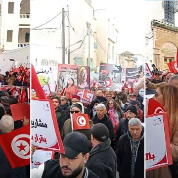 تونس | مسيرة الحزب الدستوري الحر تدعو إلى الوحدة الوطنية