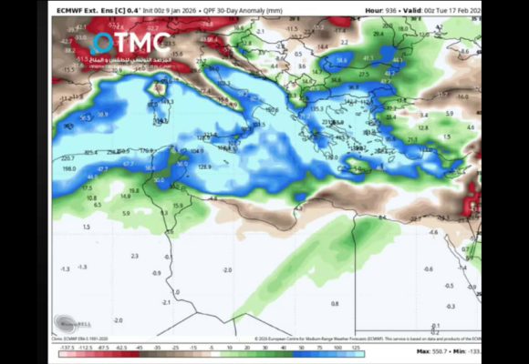 توقعات مرصد الطقس و المناخ بداية من أواخر الأسبوع القادم