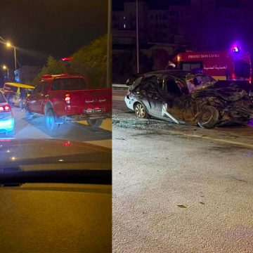 المنزه السابع: اصطدام سيارة نقل جماعي بسيارة سياحية يودي بحياة شخص