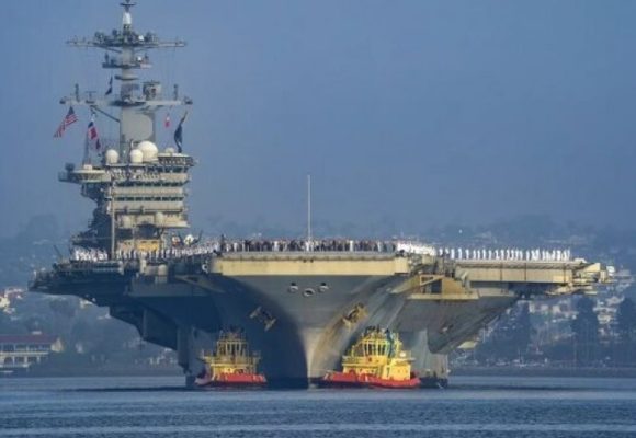 ايران ترصد أداء و تحركات حاملة لينكولن لاستهدافها في صورة…