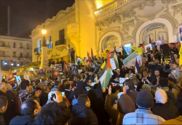 من الباساج الى المسرح البلدي: مسيرة يوم القدس العالمي في تونس (فيديو)