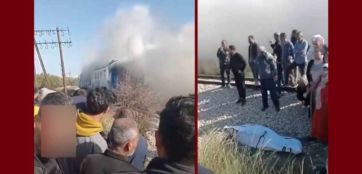 القلعة الصغرى: وفاة سائق دراجة نارية دهسه قطار و متساكنو الجهة يضرمون النار في عرباته