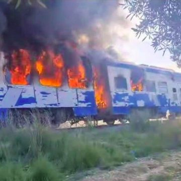 القلعة الصغرى: حرق عربات قطار، إيقاف عدد من المورطين