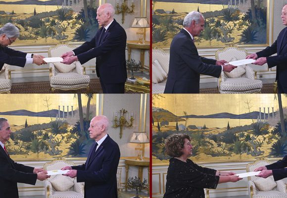 قرطاج: الرئيس يتسلم أوراق اعتماد 5 سفراء أجانب جدد